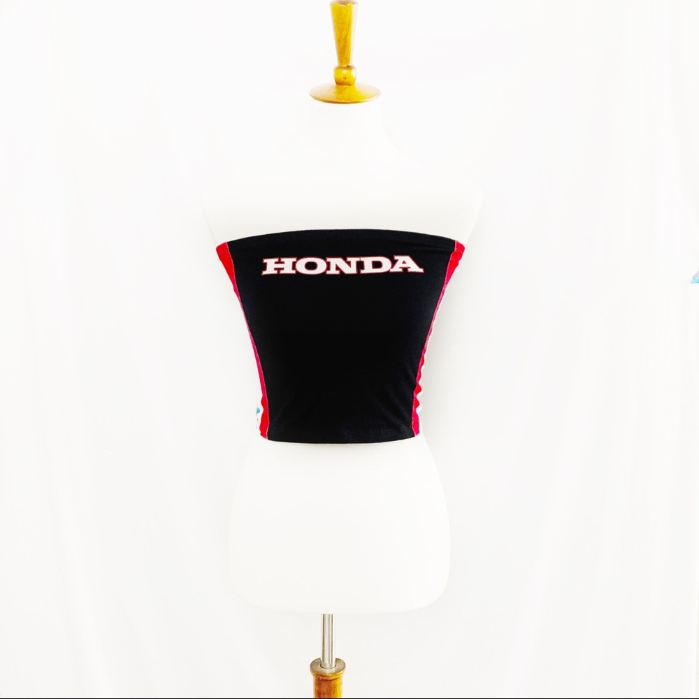 F21 x Honda Collection Striped Crop Tube Top - Picture 4 of 8